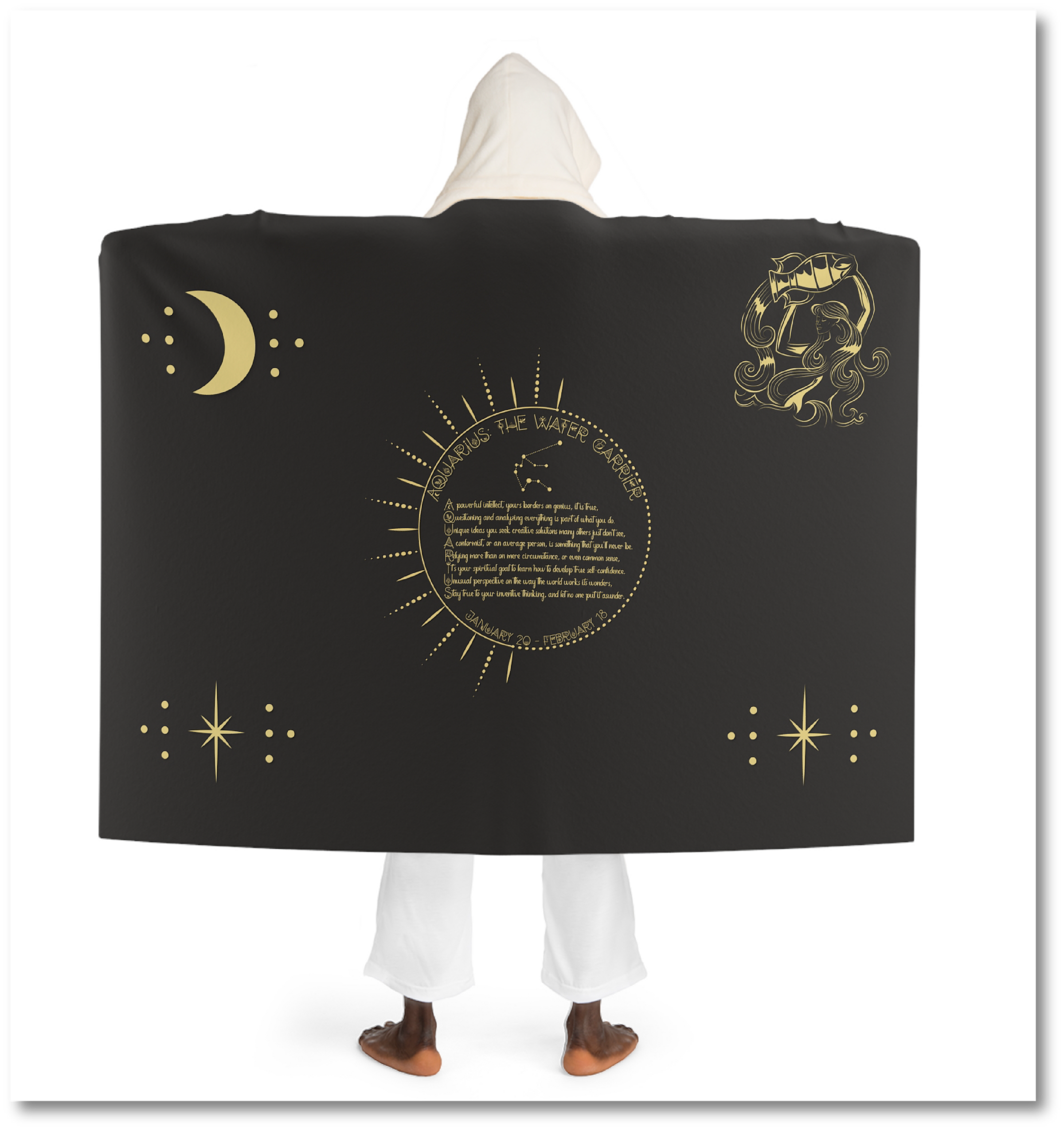 Written in the Stars Hooded Sherpa Blankets