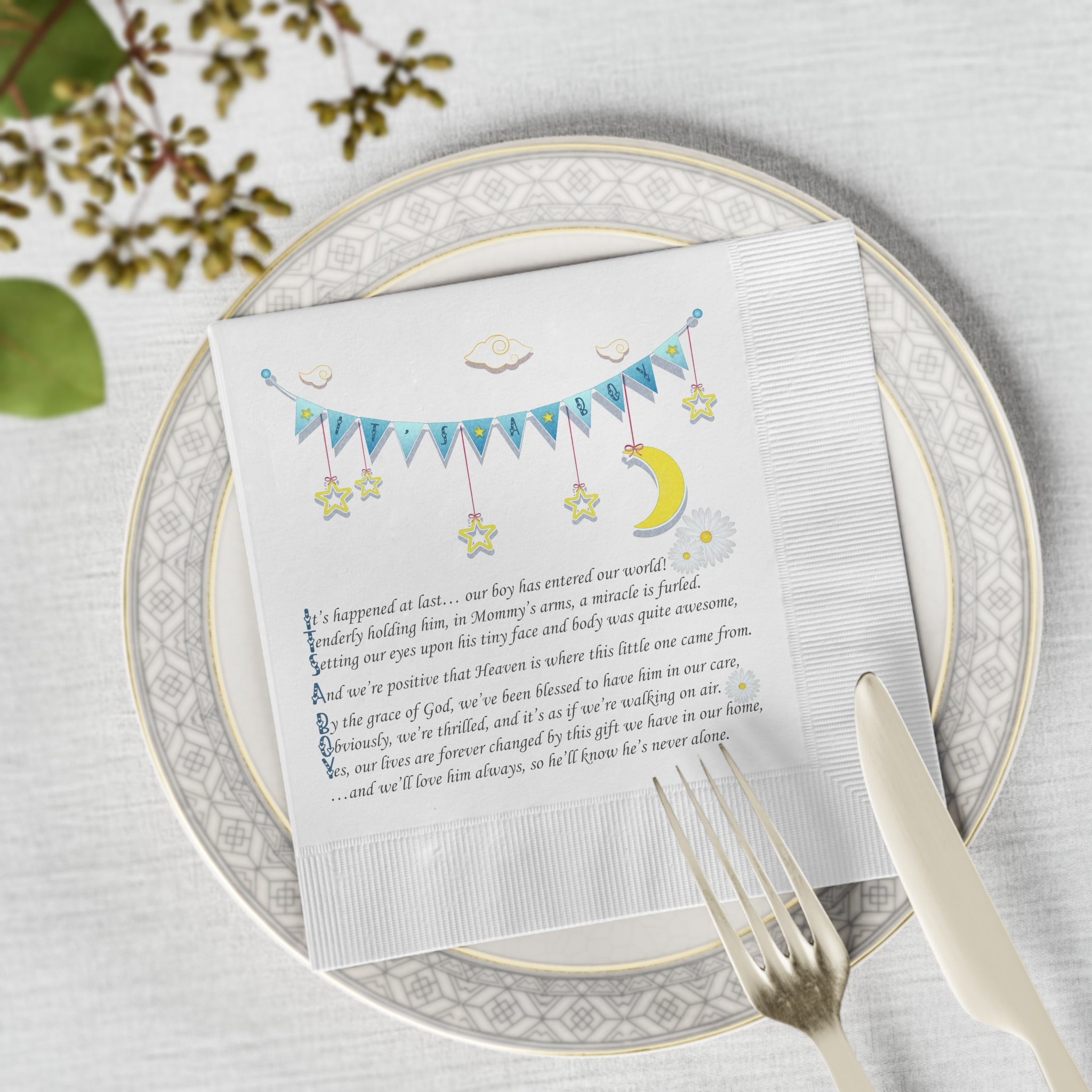 Baby Steps Baby Shower Napkins