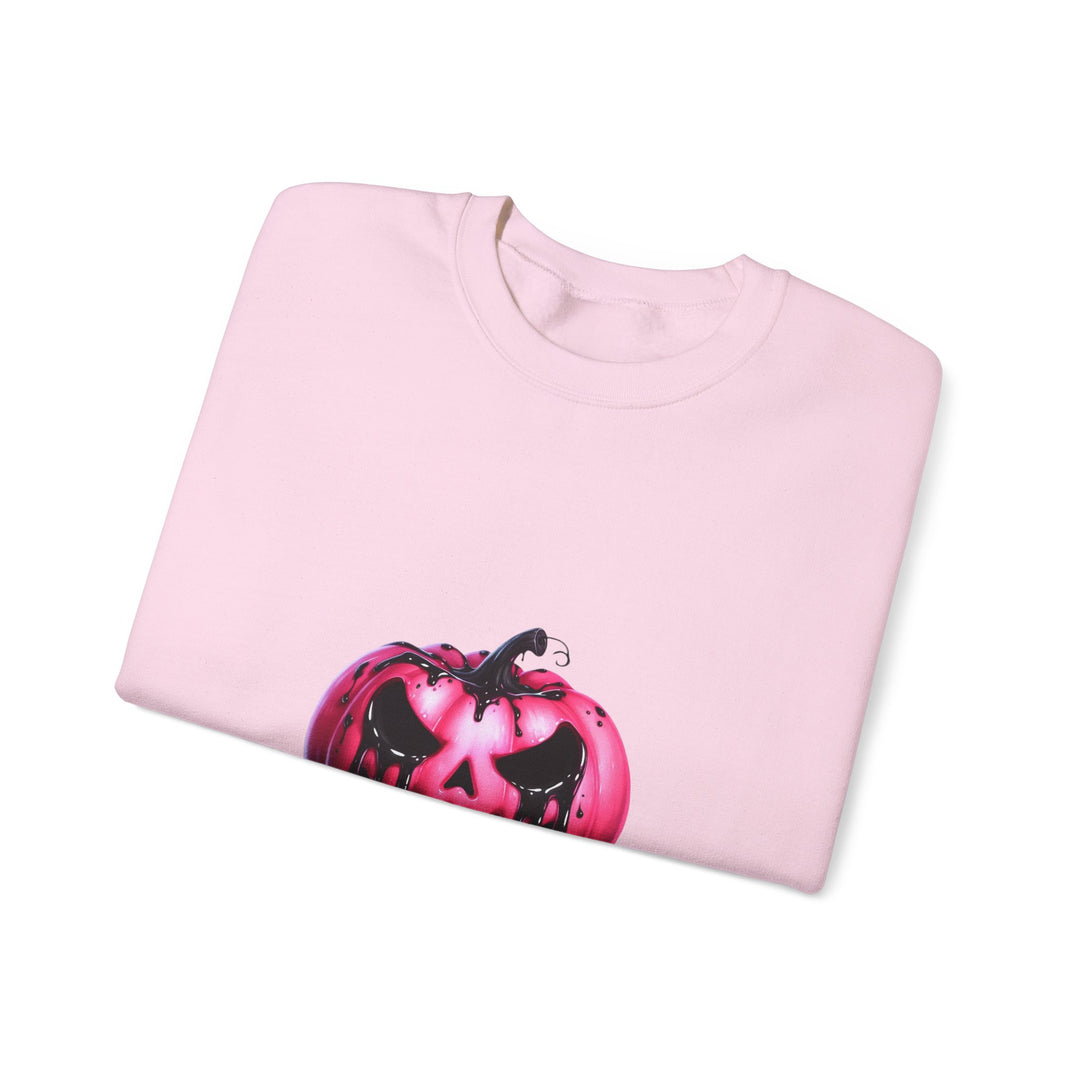 Happy Halloween Acrostic Poem Sweatshirt - Creepy Pink