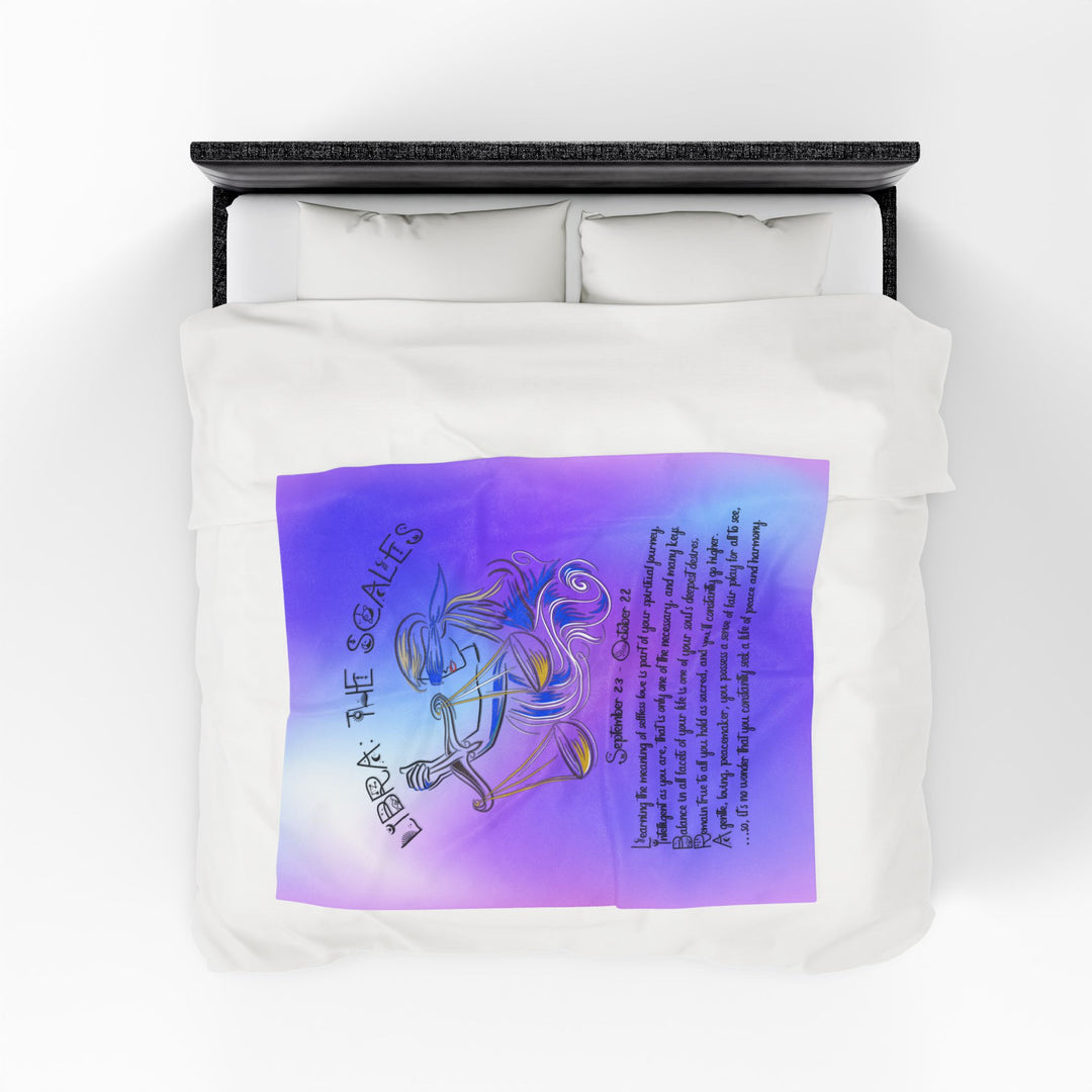 Libra Acrostic Poem Velveteen Plush Blanket