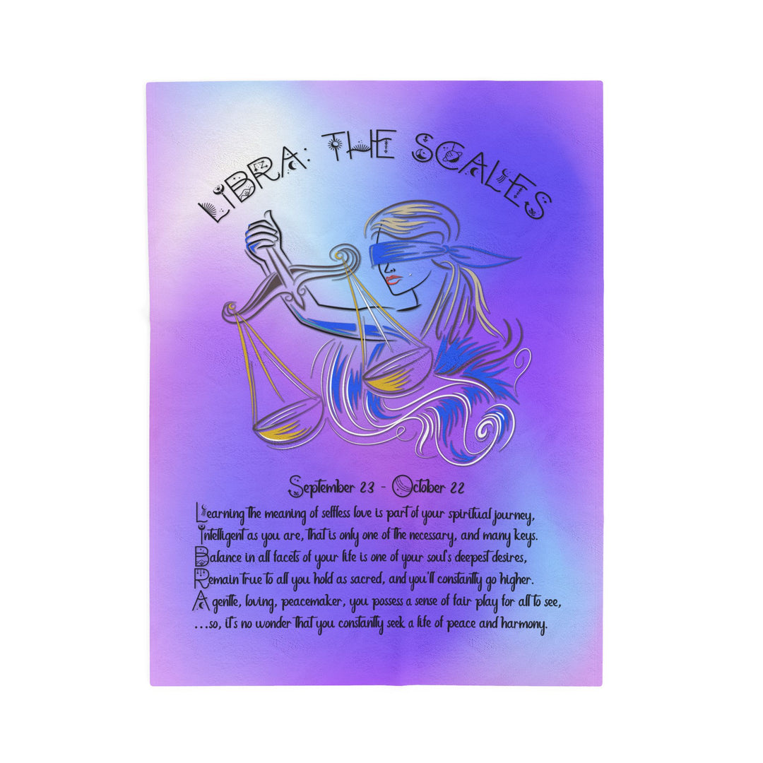 Libra Acrostic Poem Velveteen Plush Blanket