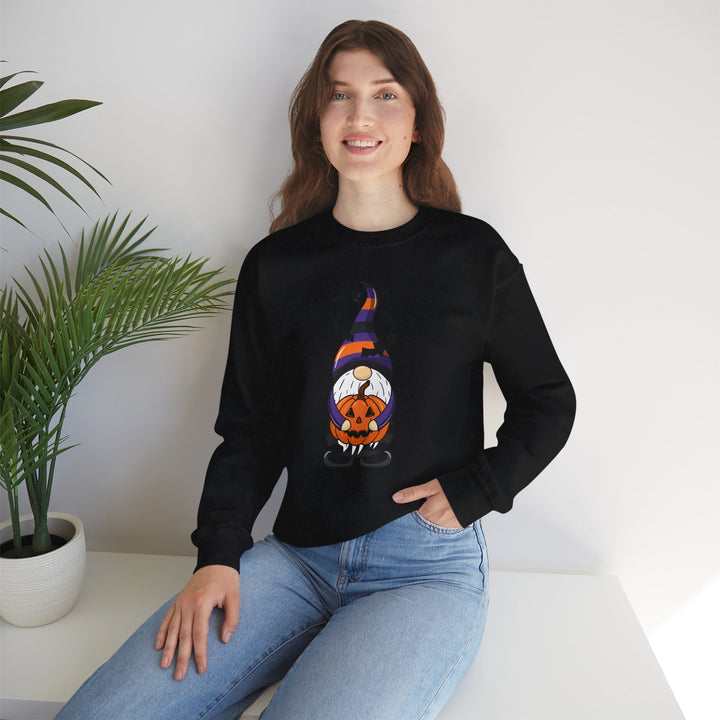 Happy Halloween Acrostic Poem Sweatshirt - Gnome with Pumpkin