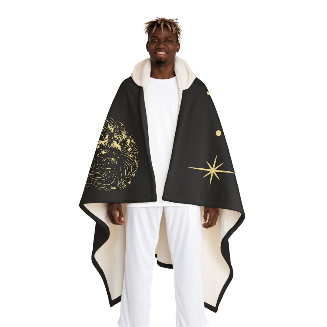 Leo Acrostic Poem Sherpa Hooded Blanket