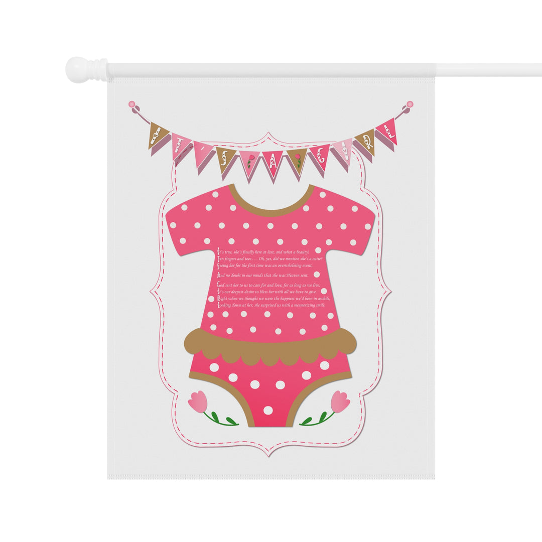 It's a Girl Acrostic Poem outdoor/Garden Banner Polka Dot Bodysuit