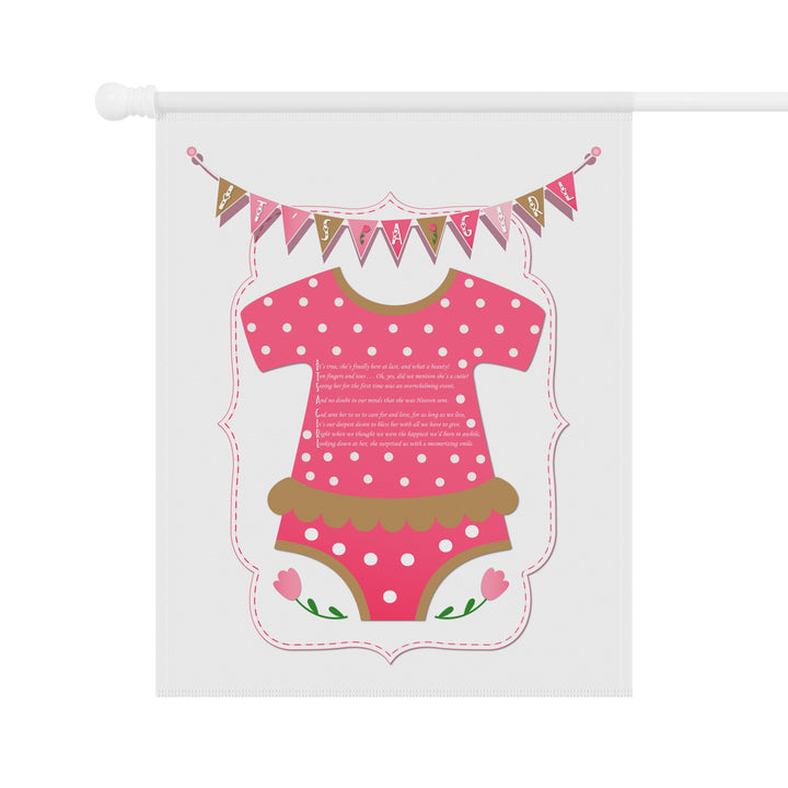 It's a Girl Acrostic Poem outdoor/Garden Banner Polka Dot Bodysuit