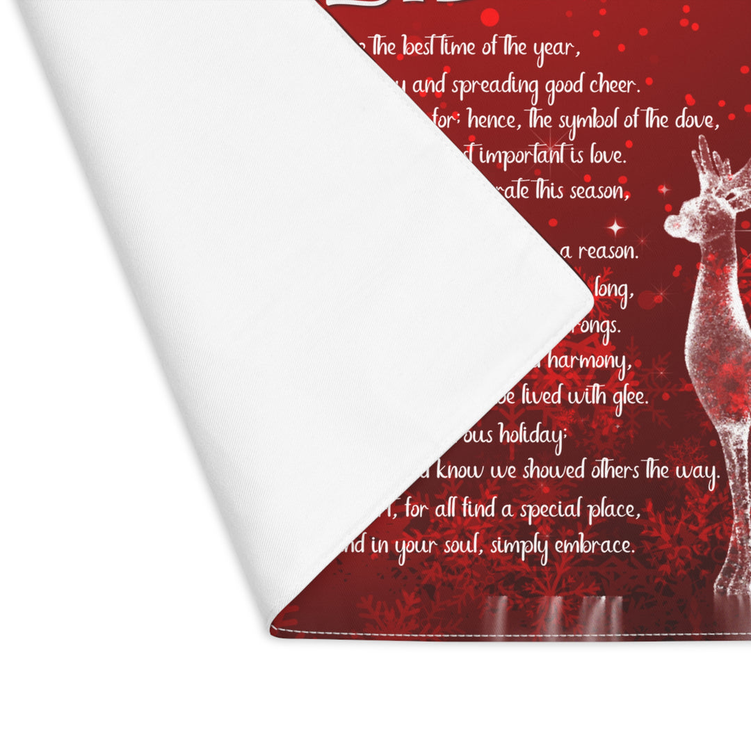 Happy Holidays Acrostic Poem Placemat - Ice Reindeers