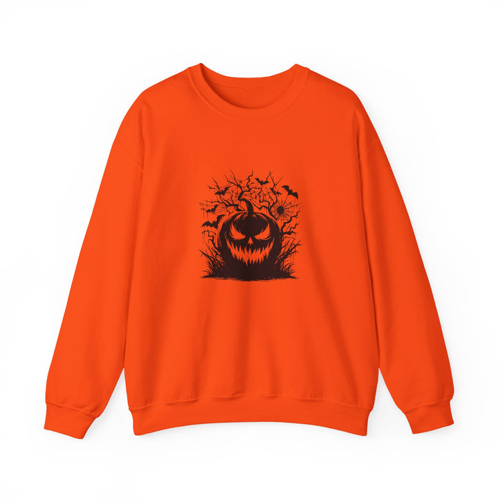 Happy Halloween Acrostic Poem  Sweatshirt - Creepy Black Pumpkin