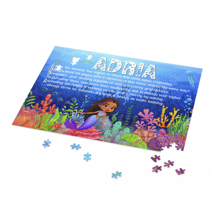 Namesakes Acrostic Name Poem Jigsaw Puzzle - Mermaid - Brown Hair