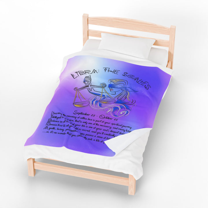 Libra Acrostic Poem Velveteen Plush Blanket