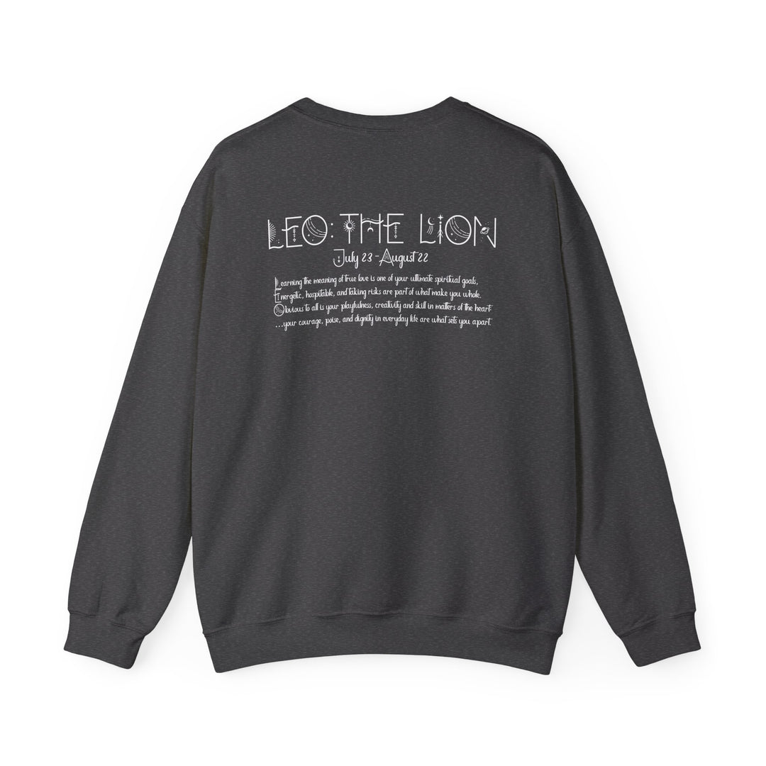 Leo  Acrostic Poem Astrology Sweatshirt - Unisex