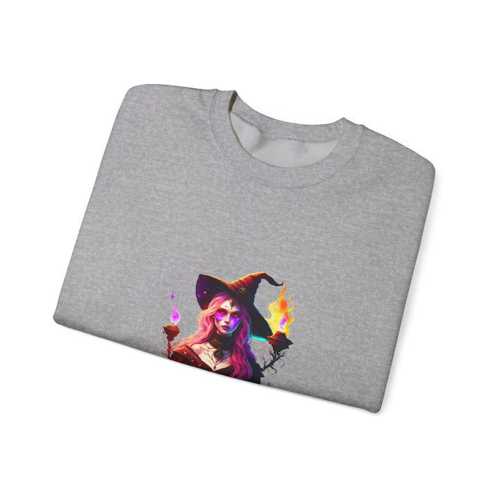 Happy Halloween Acrostic Poem Sweatshirt  - Creepy Modern Witch