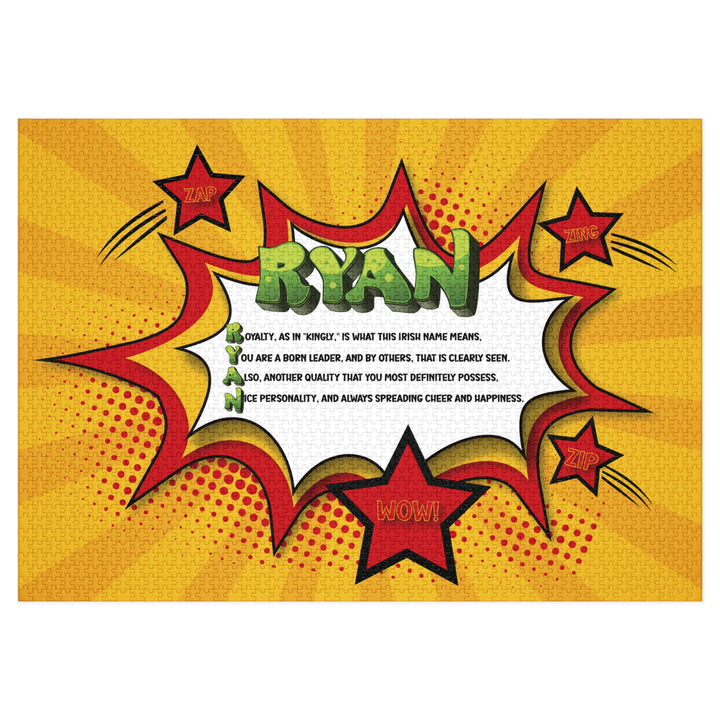 Namesakes Acrostic Name Poem Jigsaw Puzzle - Comic Style One - Tin Box