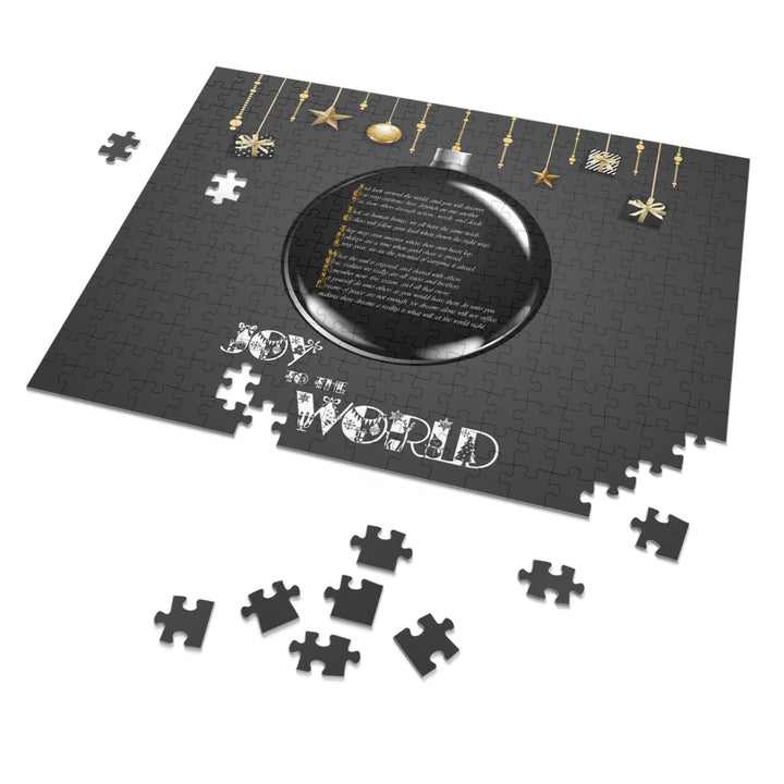 Joy to the World Acrostic Poem Jigsaw Puzzle - Ornament -Tin Box