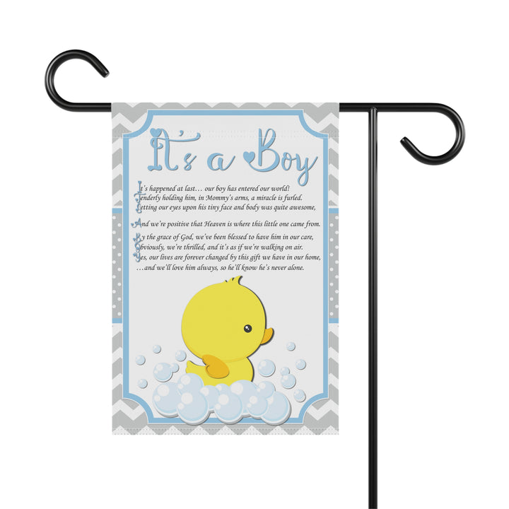 It’s a Boy Acrostic Poem outdoor/Garden Banner - Ducky