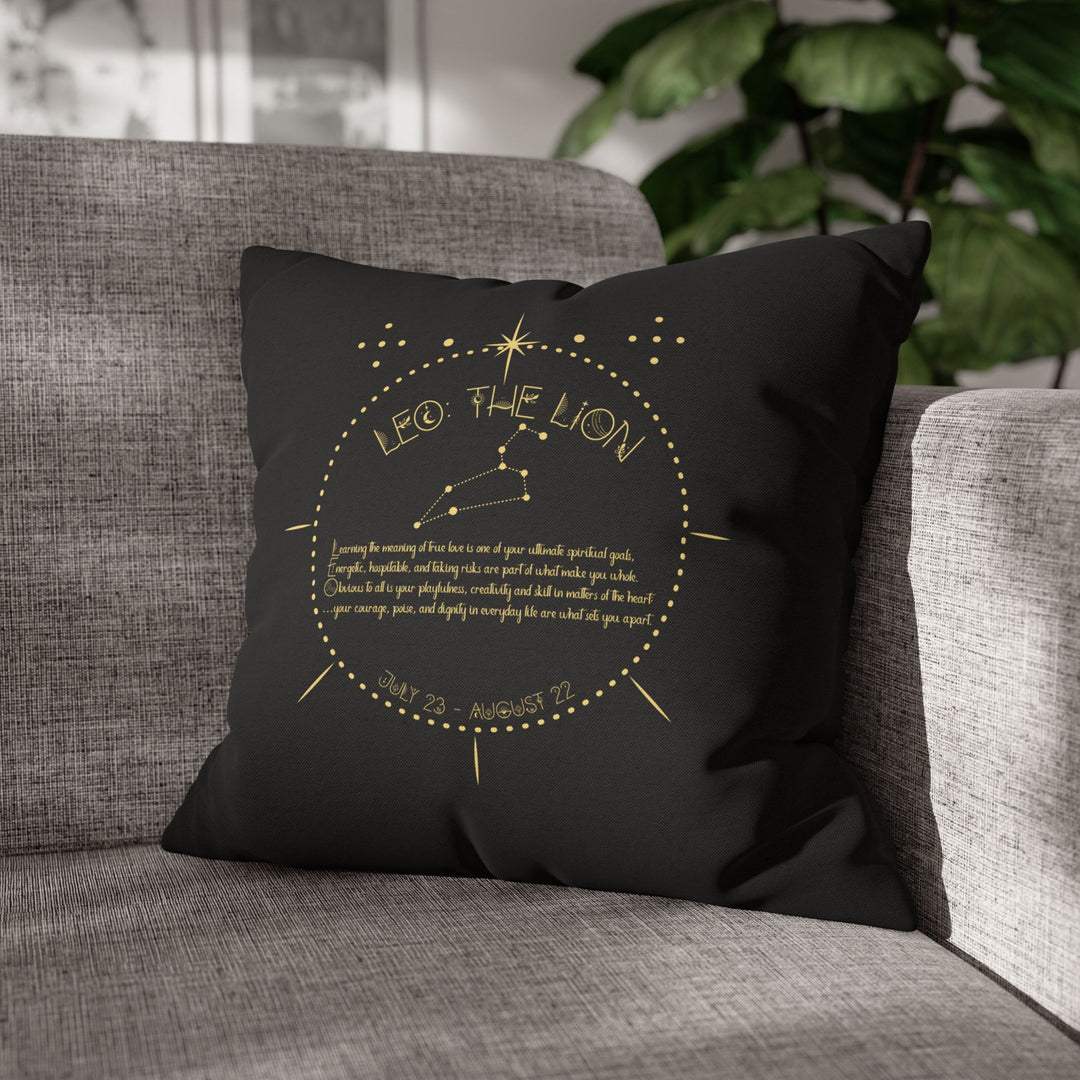 Leo Acrostic Poem Pillow Cover