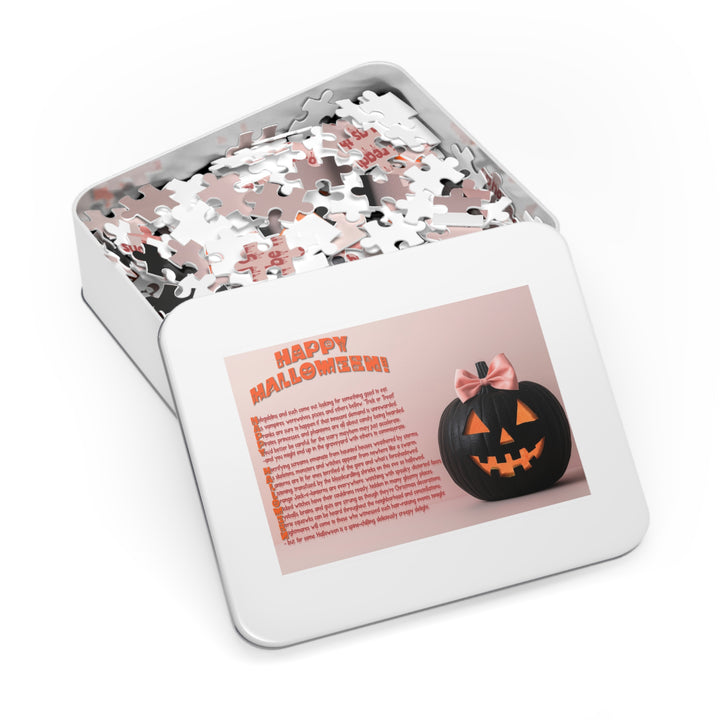 Happy Halloween Acrostic Poem Jigsaw Puzzle - Tin Box - 4