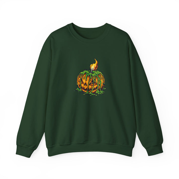 Happy Halloween Acrostic Poem Sweatshirt - Creepy Pumpkin
