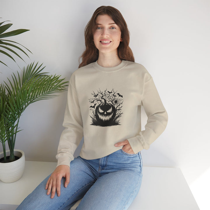 Happy Halloween Acrostic Poem  Sweatshirt - Creepy Black Pumpkin