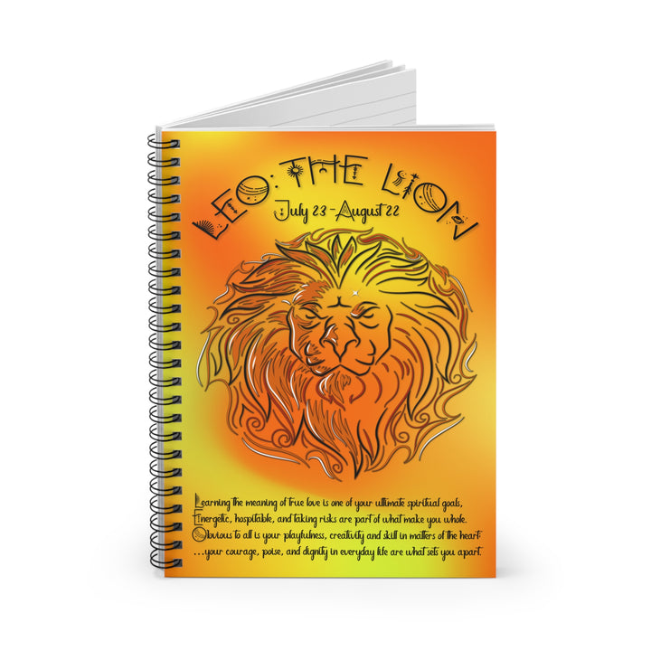 Leo Acrostic Poem Spiral Notebook - Ruled Line