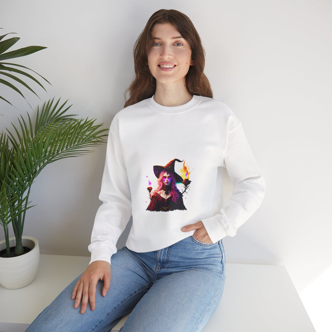 Happy Halloween Acrostic Poem Sweatshirt  - Creepy Modern Witch