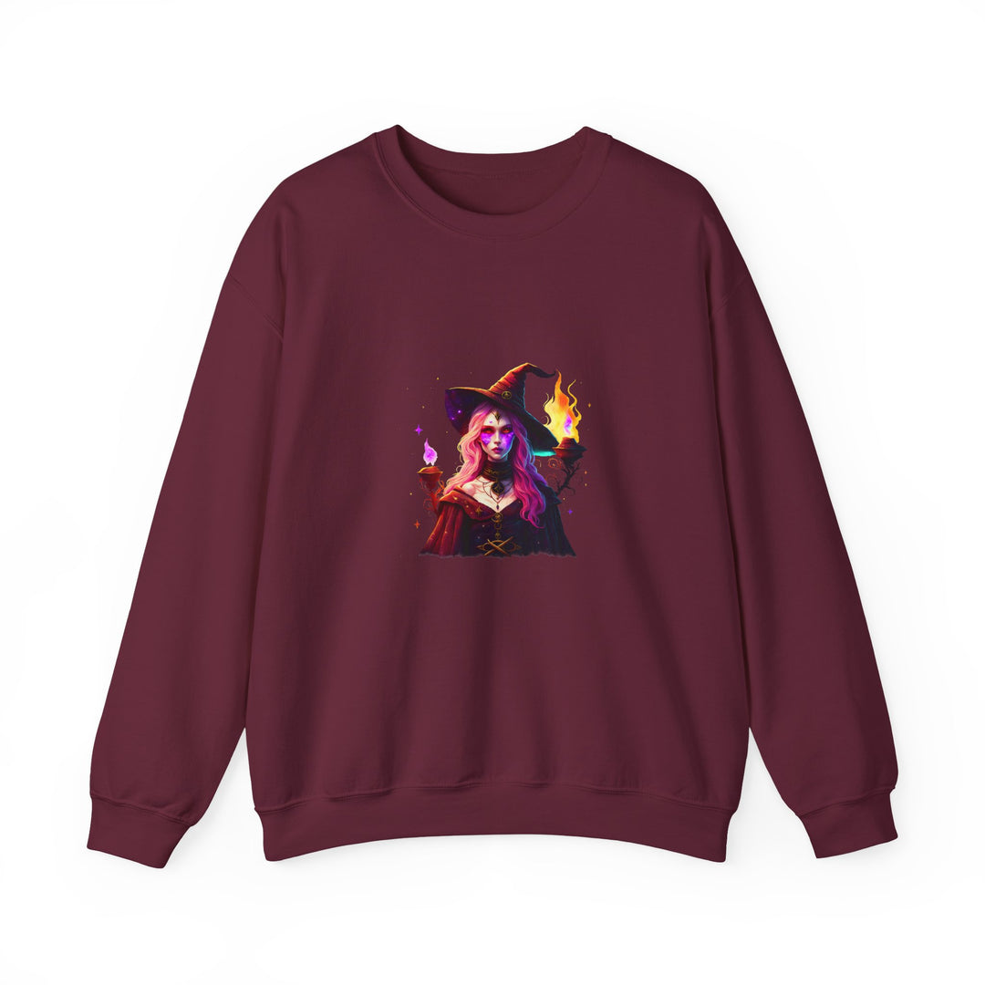 Happy Halloween Acrostic Poem Sweatshirt  - Creepy Modern Witch