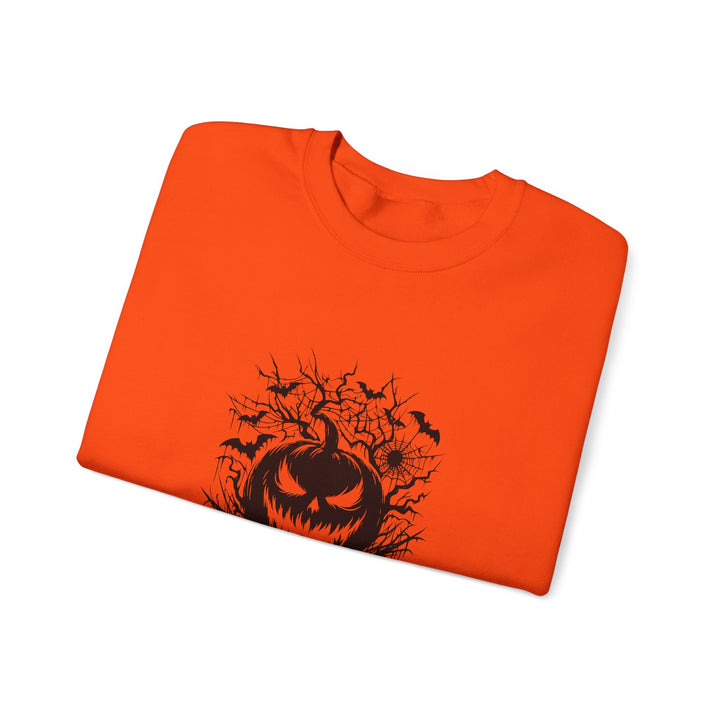 Happy Halloween Acrostic Poem  Sweatshirt - Creepy Black Pumpkin