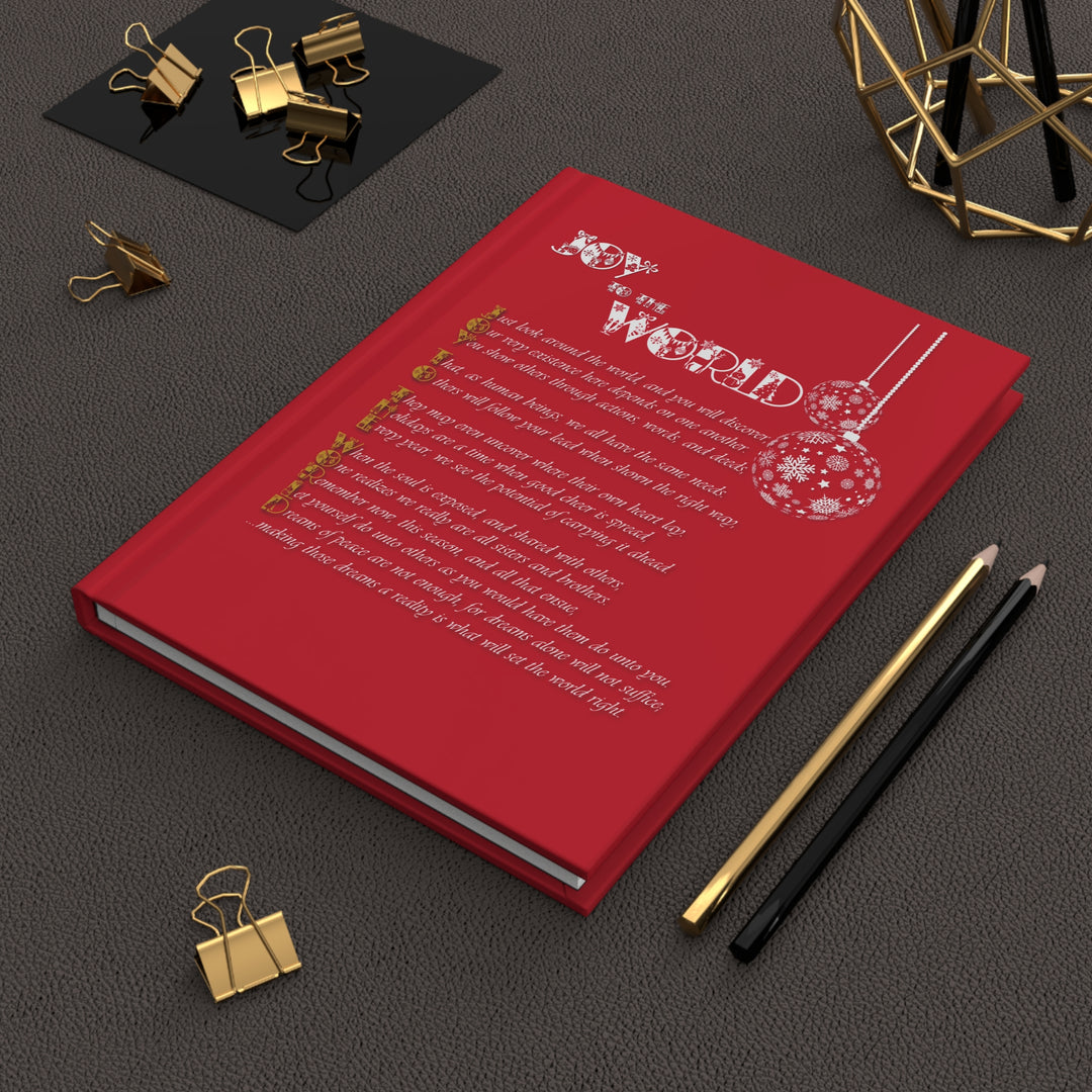 Joy to the World  Acrostic Poem Hardcover Journal Matte