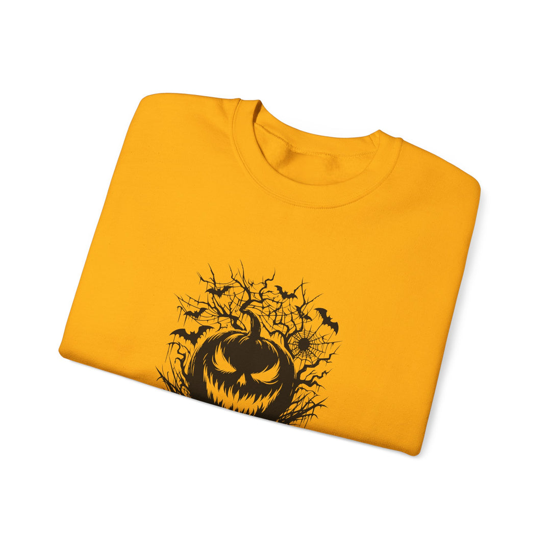 Happy Halloween Acrostic Poem  Sweatshirt - Creepy Black Pumpkin