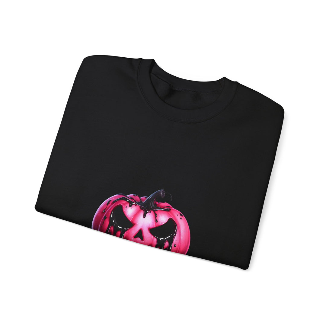 Happy Halloween Acrostic Poem Sweatshirt - Creepy Pink