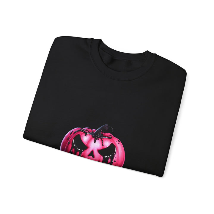 Happy Halloween Acrostic Poem Sweatshirt - Creepy Pink