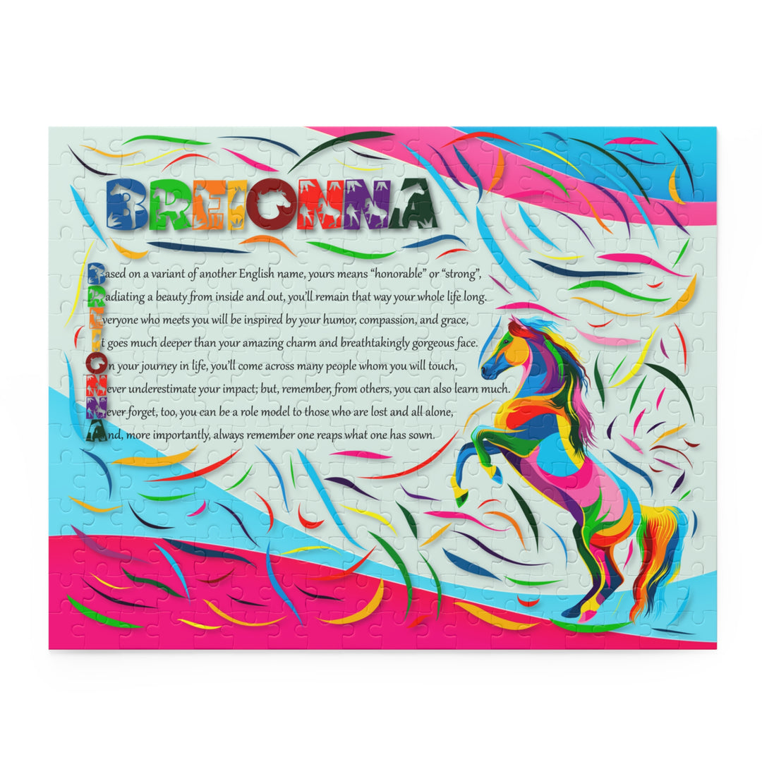 Namesakes Acrostic Name Poem - Vibrant Horse Design