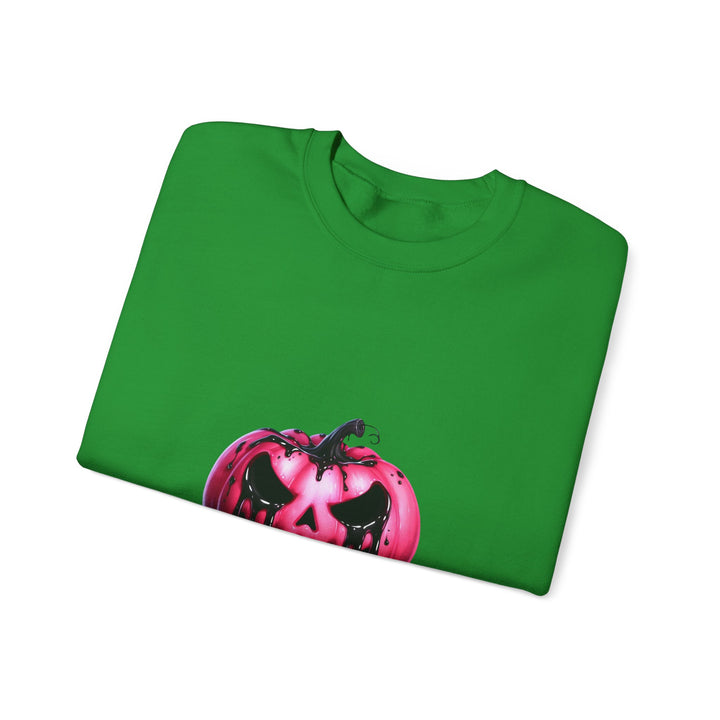 Happy Halloween Acrostic Poem Sweatshirt - Creepy Pink