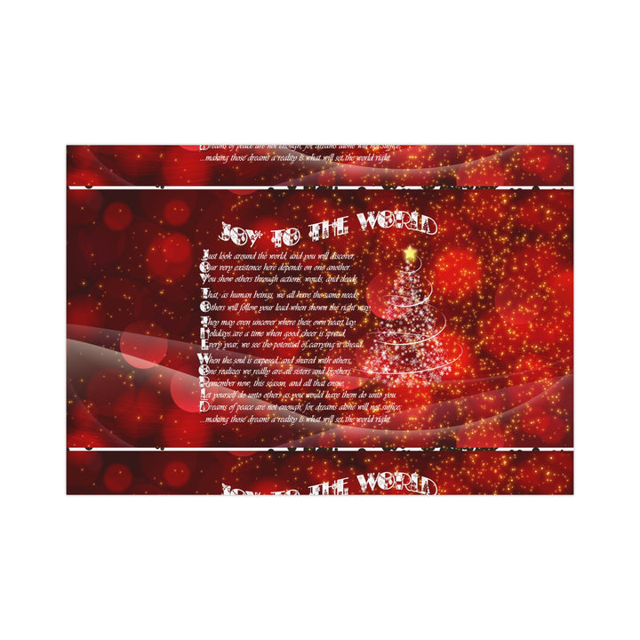 Joy to the World Acrostic Poem Festive Gift Wrap