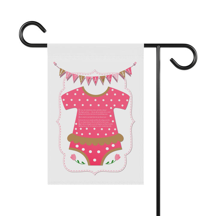It's a Girl Acrostic Poem outdoor/Garden Banner Polka Dot Bodysuit