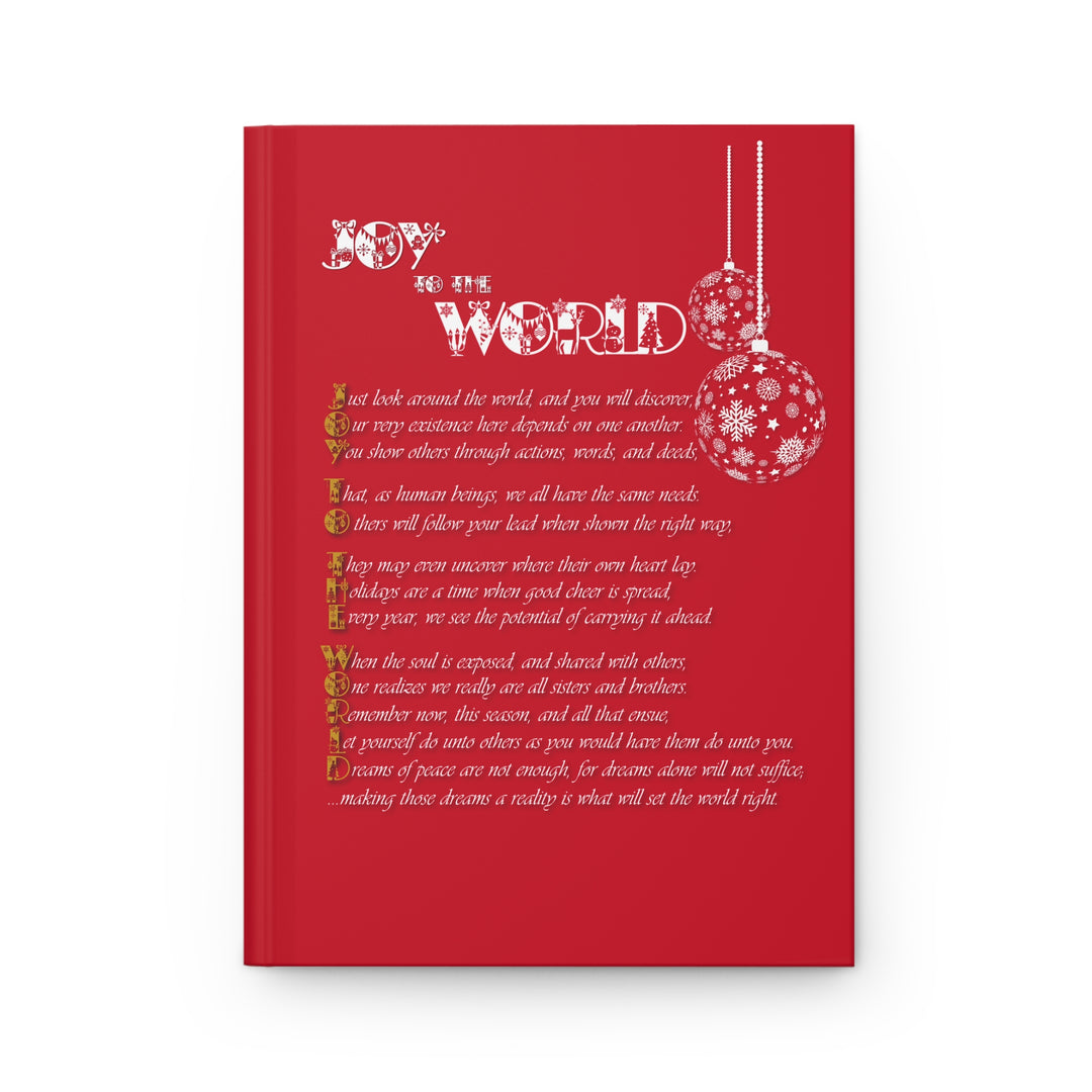Joy to the World  Acrostic Poem Hardcover Journal Matte