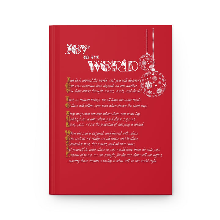 Joy to the World  Acrostic Poem Hardcover Journal Matte