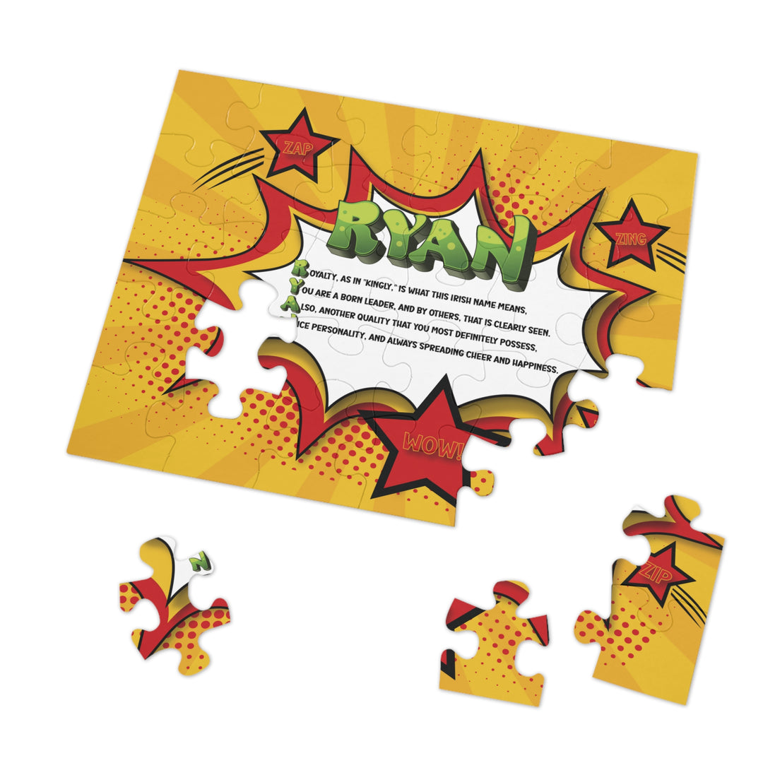 Namesakes Acrostic Name Poem Jigsaw Puzzle - Comic Style One - Tin Box