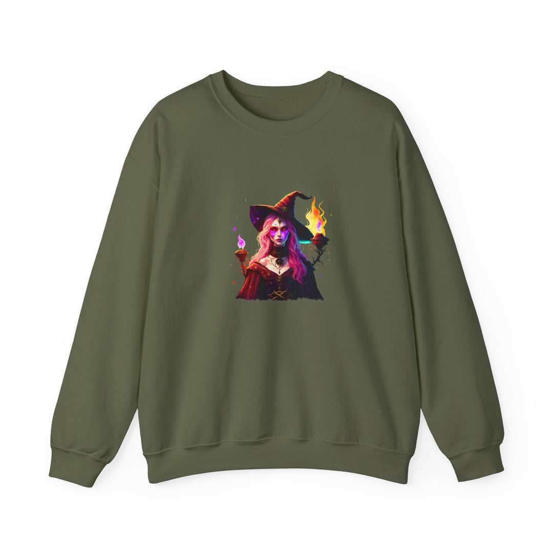 Happy Halloween Acrostic Poem Sweatshirt  - Creepy Modern Witch