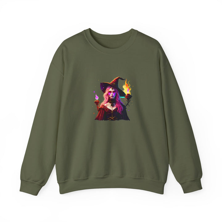 Happy Halloween Acrostic Poem Sweatshirt  - Creepy Modern Witch