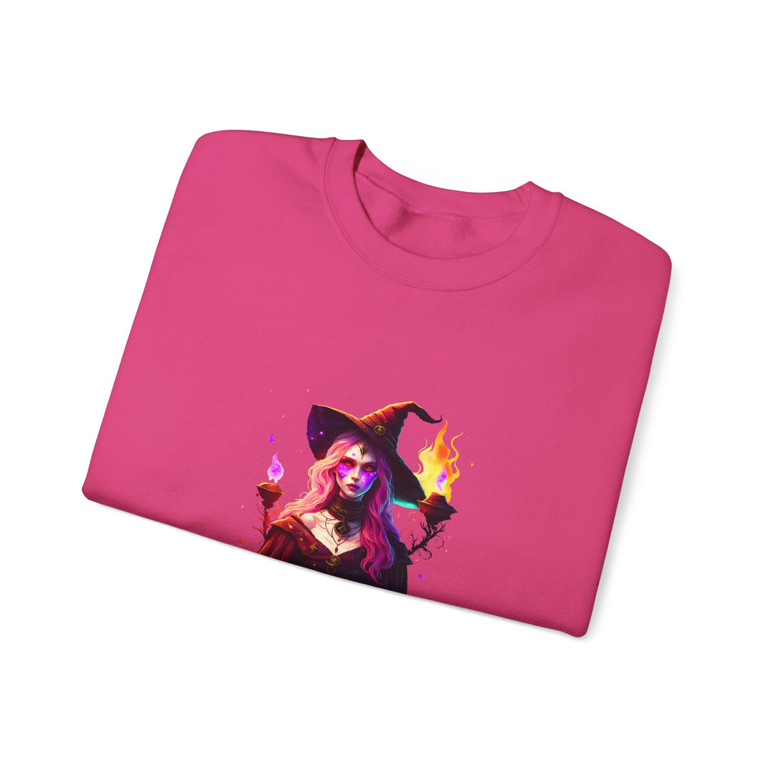 Happy Halloween Acrostic Poem Sweatshirt  - Creepy Modern Witch