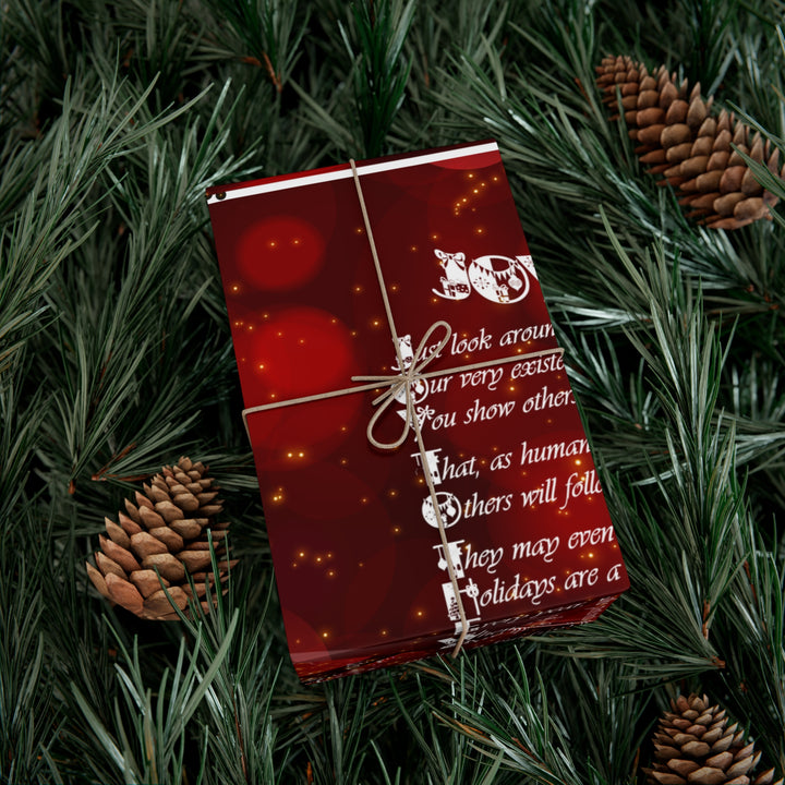 Joy to the World Acrostic Poem Festive Gift Wrap