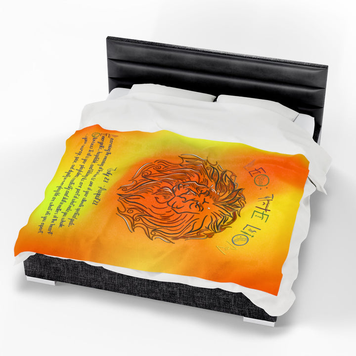 Leo Acrostic Poem Velveteen Plush Blanket
