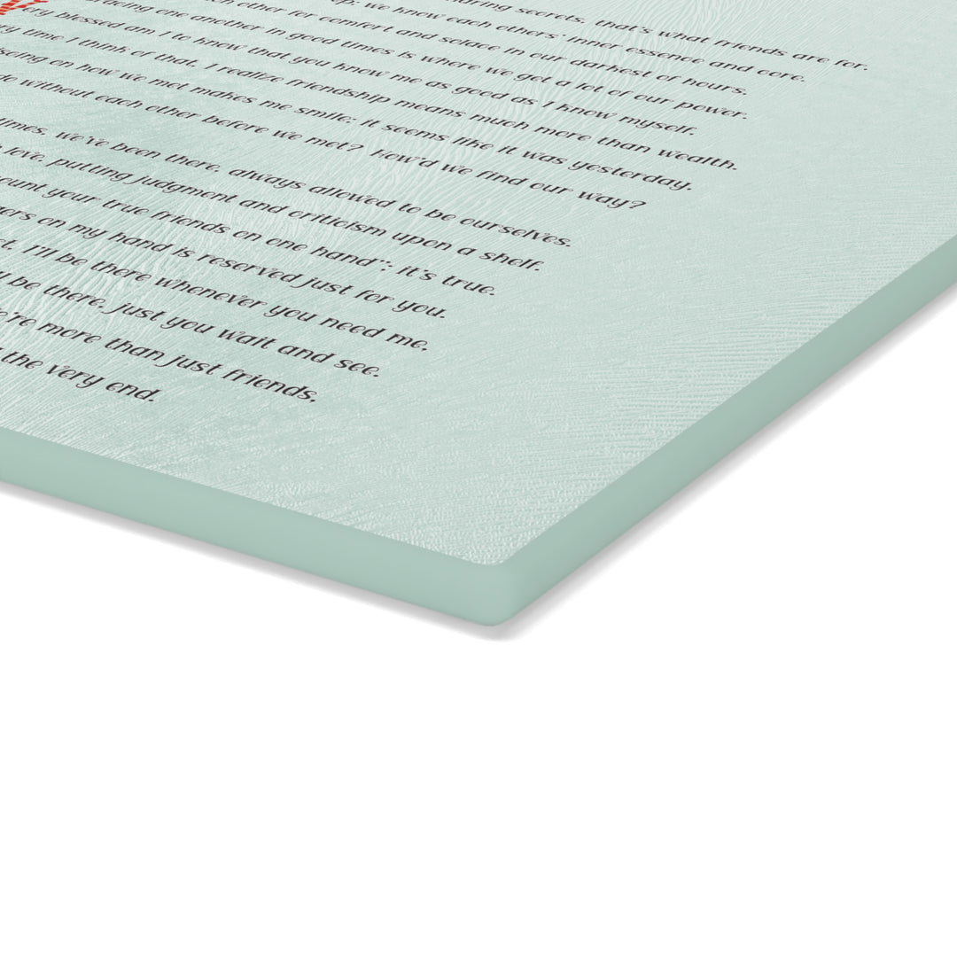It's Just a Phrase Glass Cutting Board - "Forever Friends"