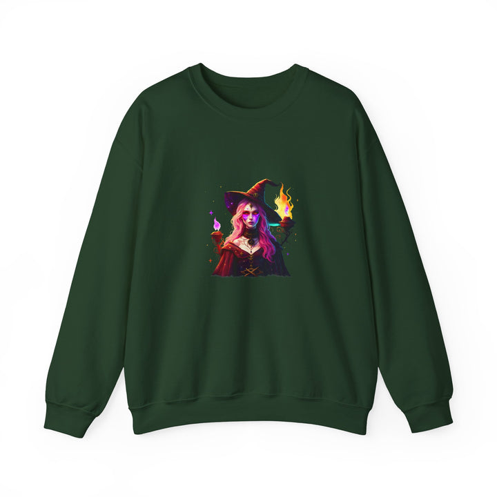 Happy Halloween Acrostic Poem Sweatshirt  - Creepy Modern Witch