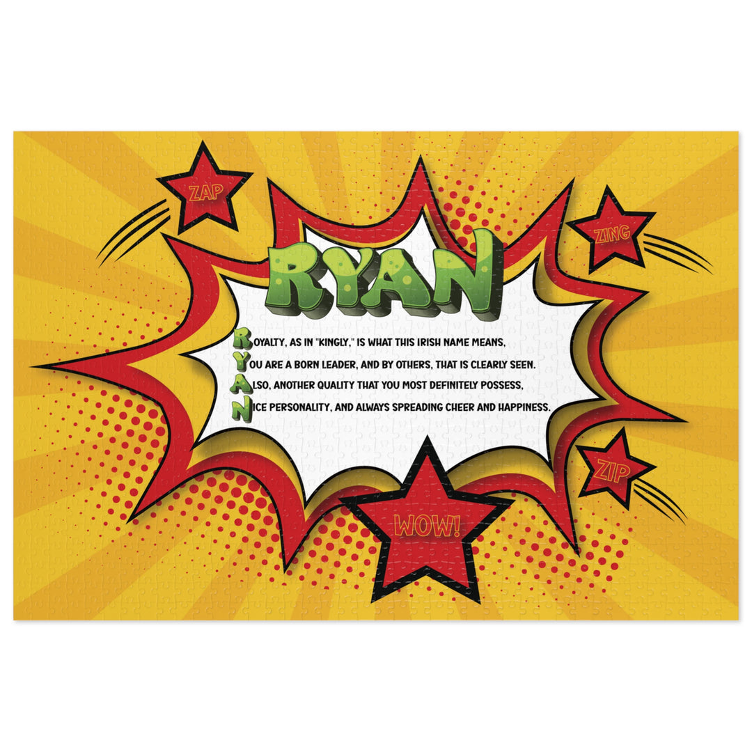 Namesakes Acrostic Name Poem Jigsaw Puzzle - Comic Style One - Tin Box
