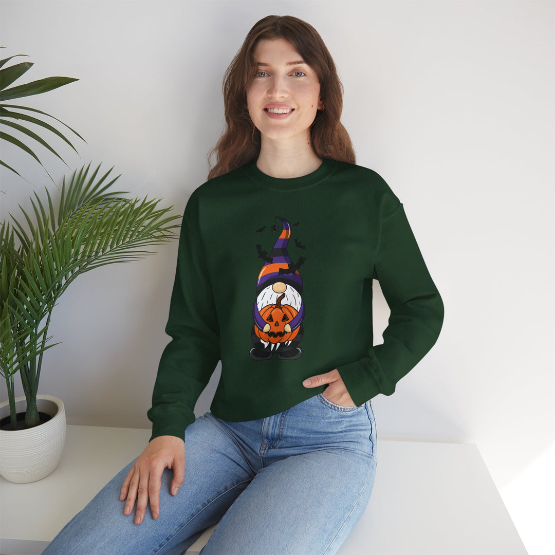 Happy Halloween Acrostic Poem Sweatshirt - Gnome with Pumpkin