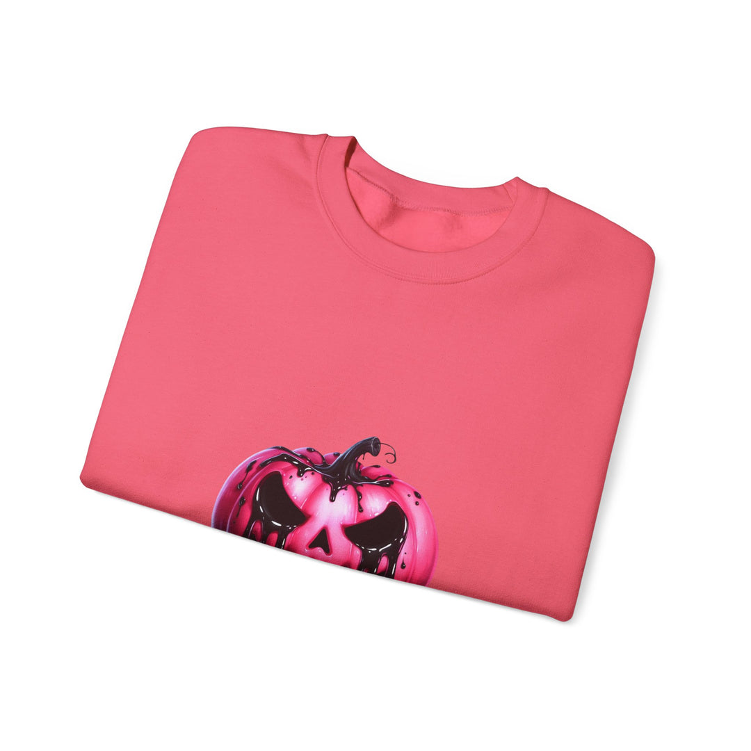 Happy Halloween Acrostic Poem Sweatshirt - Creepy Pink