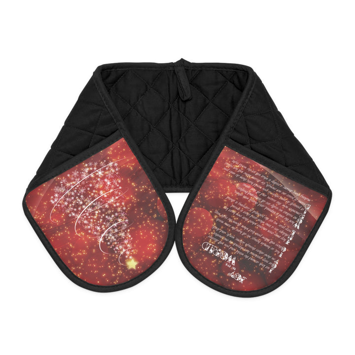 Joy to the World Acrostic Poem Oven Mitts - Swirl