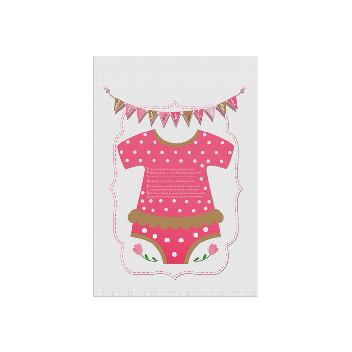 It's a Girl Acrostic Poem outdoor/Garden Banner Polka Dot Bodysuit