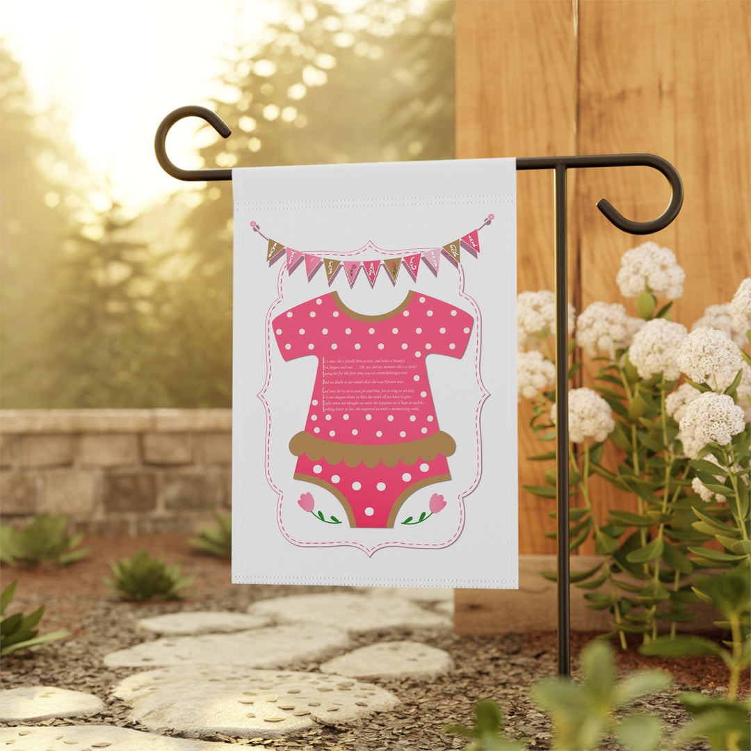 It's a Girl Acrostic Poem outdoor/Garden Banner Polka Dot Bodysuit